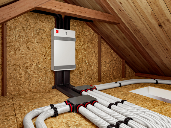 Rendering Zehnder ComfoAir Fit 100 Comfortable indoor ventilation 