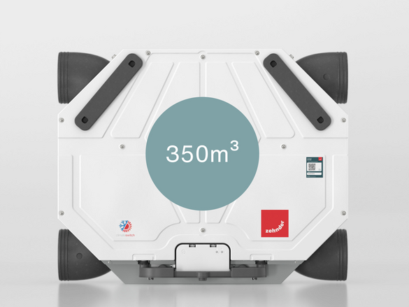 Cut-Out Zehnder ComfoAir Flex 250 Comfortable indoor ventilation Front view