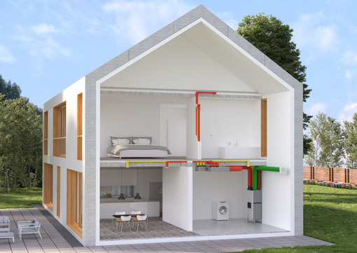 Zehnder_CSY_ComfoClime36_HouseGraphic_View1 Rendering Zehnder ComfoClime 36 Comfortable indoor ventilation