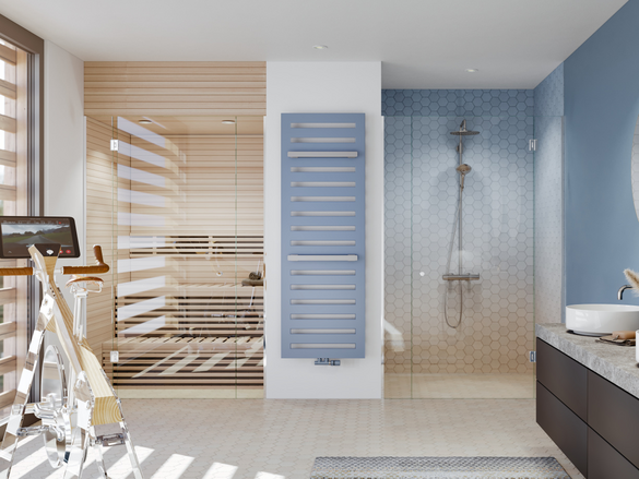 Rendering Zehnder Metropolitan Bar Decorative radiator Front view