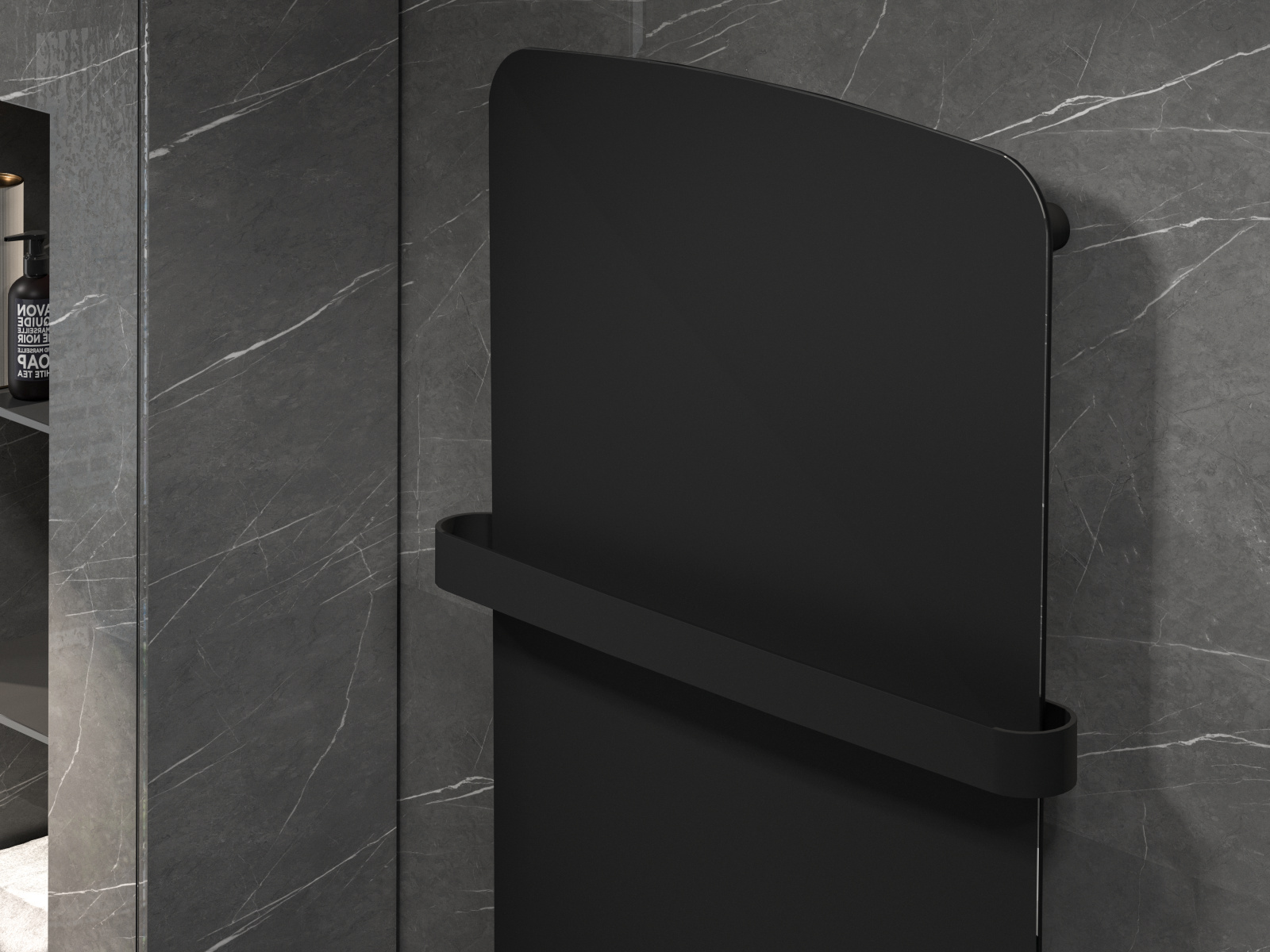 Rendering Zehnder Folio Belt Decorative radiator Angled view