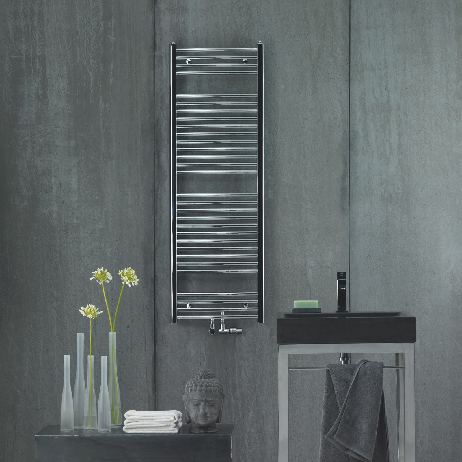 Zehnder_RAD_Virando-Bow-HY_bathroom_zoom_1z1 Rendering Virando Decorative radiator Front view