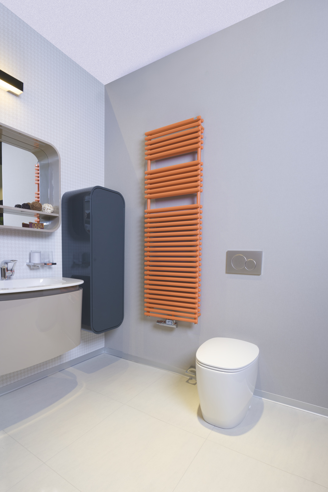 Rendering Zehnder Ovida Decorative radiator Side view