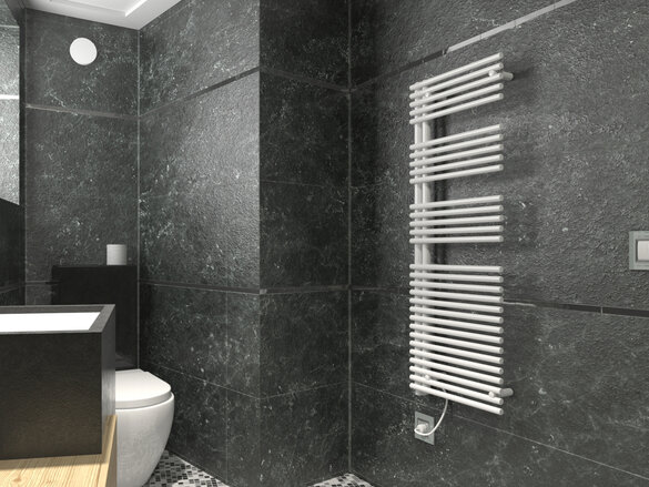 Key Visual Zehnder Forma Spa Asym Decorative radiator Angled view