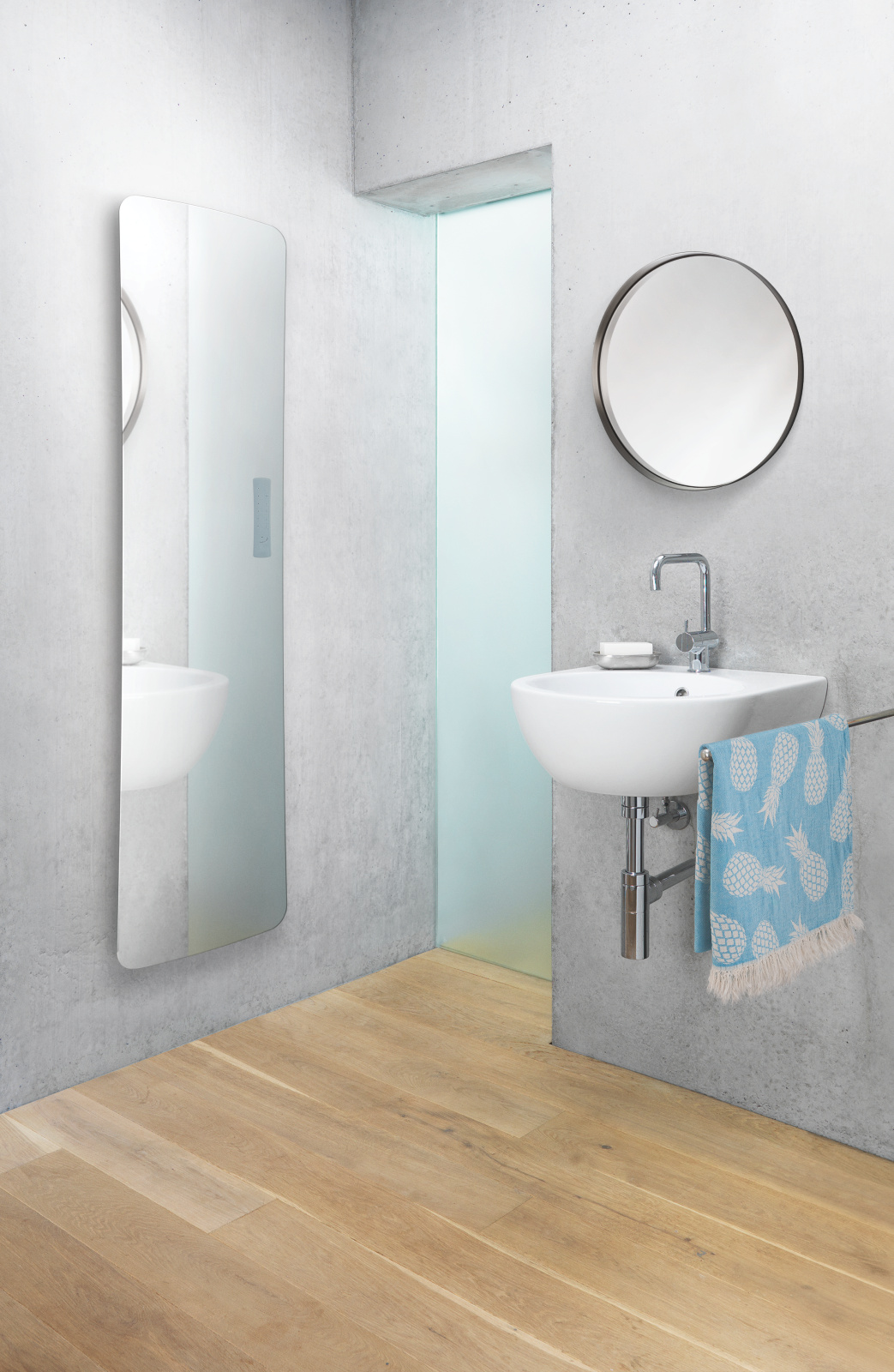 Rendering Zehnder Folio Glass Decorative radiator 