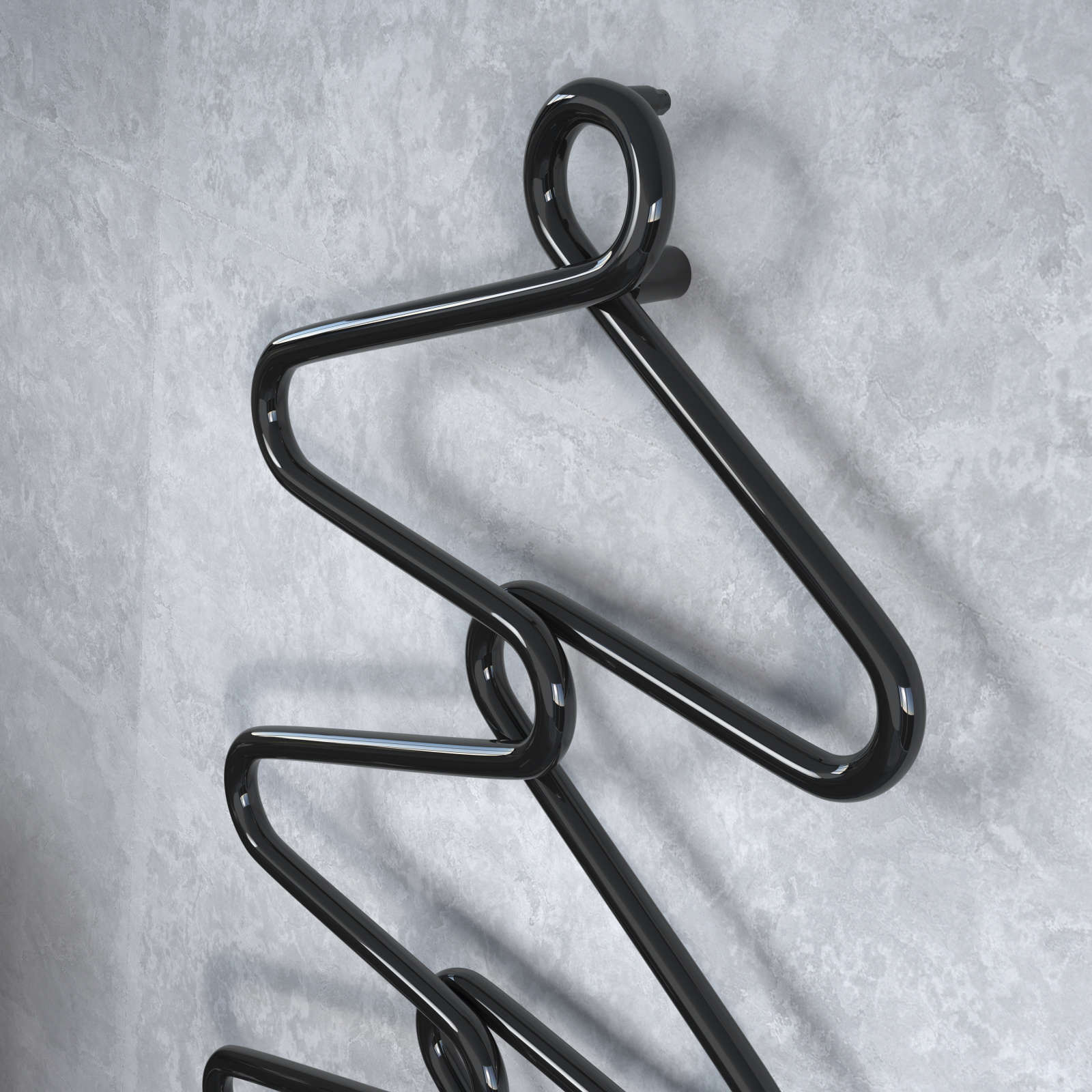 Rendering Zehnder Archibald Decorative radiator Angled view