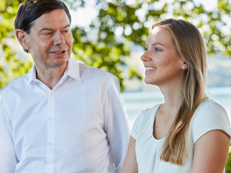 Hans-Peter Zehnder i jego córka Milva Inderbitzin-Zehnder